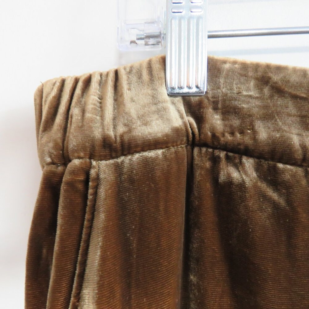 FAHERTY Silk Velvet Genevieve Pull On Wide Leg Pants in Breen Gold Bronze Sz XL - Picture 6 of 13